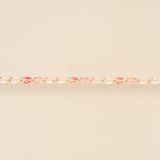 Gold Enamel in Pink Oasis - Glitter