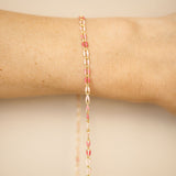 Gold Enamel in Pink Oasis - Glitter