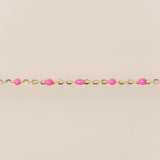 Cable Enamel in Pink - Gold Filled