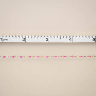 Cable Enamel in Pink - Sterling Silver