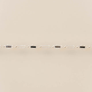Textured Bar - Triple Linked - Sterling Silver