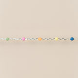 Cable Enamel in Dream - Sterling Silver