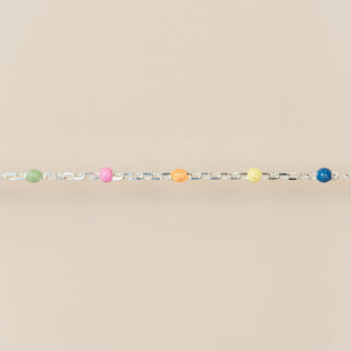 Cable Enamel in Dream - Sterling Silver