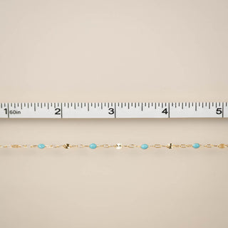 Sunburst Paperclip - Blue Enamel - Gold Filled