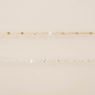 Sunburst Paperclip (3 Paperclip Links) - Sterling Silver