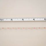 Paperclip Enamel in pink glitter - Gold Filled