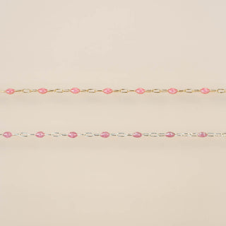Paperclip Enamel Glitter Pink - SS