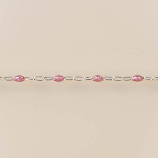 Paperclip Enamel Glitter Pink - SS