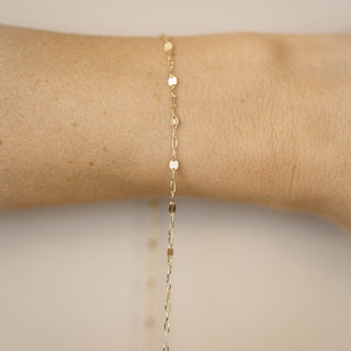 Textured Dapped - 3 Paperclip Links - Gold Filled