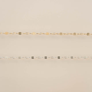 Textured Dapped - 3 Paperclip Links - Sterling Silver