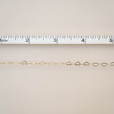Flat Heart - Large - Gold Filled