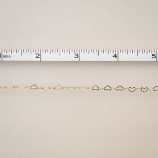 Flat Heart - Large - Gold Filled