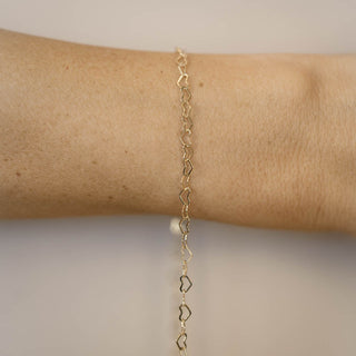 Flat Heart - Large - Gold Filled