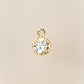 Gold Filled - White CZ Bezel Drop - 4mm