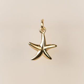 Gold Plating - Starfish Charm - 10.5mm