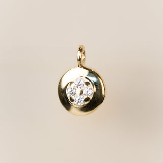 Gold Plated - White CZ Drop - 6mm