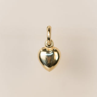 Gold Plated - Puffed Heart - 9 x 7mm