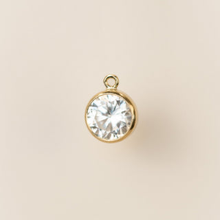 Gold Filled - White CZ Bezel Drop - 6mm