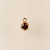 Gold Filled - Garnet CZ Bezel Drop - 3mm