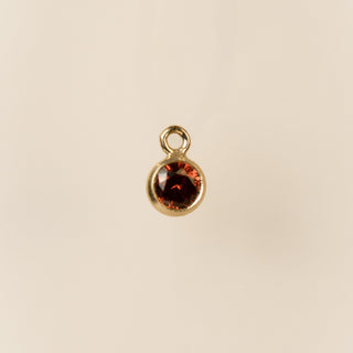 Gold Filled - Garnet CZ Bezel Drop - 3mm