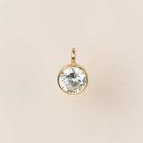 Gold Filled - White CZ Bezel Drop - 4mm