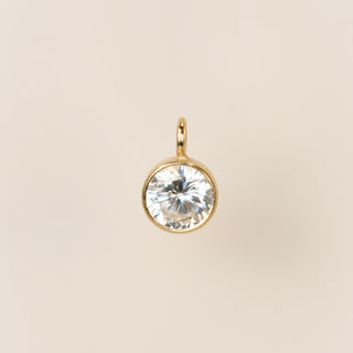 Gold Filled - White CZ Bezel Drop - 4mm
