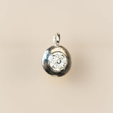 Sterling Silver - CZ Bezel Drop - 6mm