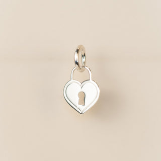 Sterling Silver - Heart Padlock - 8 x 9.5mm