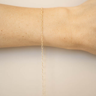 Textured Diamond Triple Link - Gold Filled