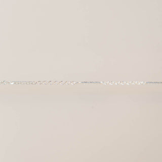 Long Flattened Bar (Rolo Links) - Sterling Silver