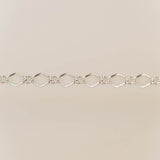 Diamond Curb - Medium - Sterling Silver