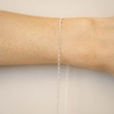 Diamond Curb - Medium - Sterling Silver
