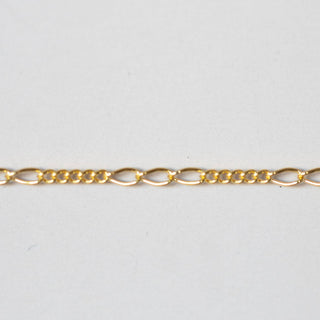 Gold chain on a light gray background