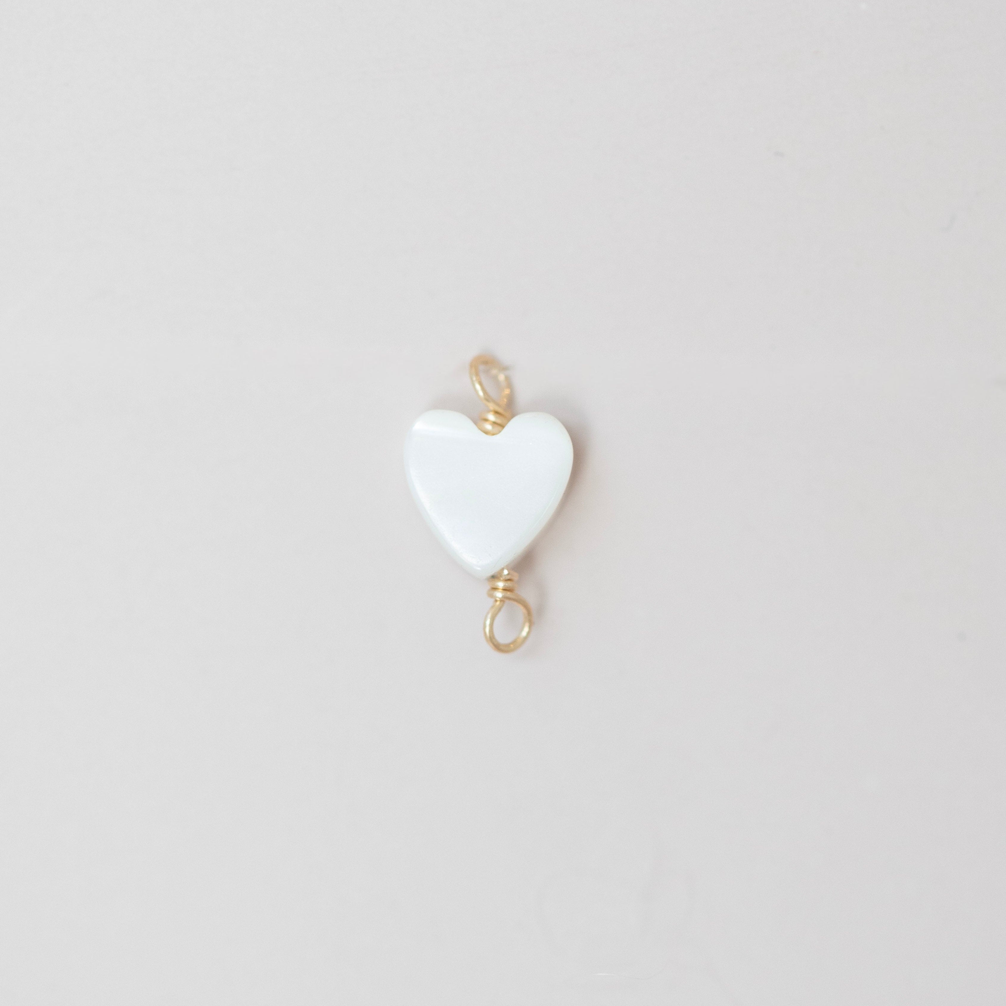 Shell heart charm 