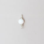 white opal connector charm 
