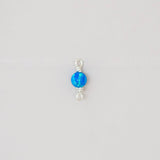 deep blue opal connector charm