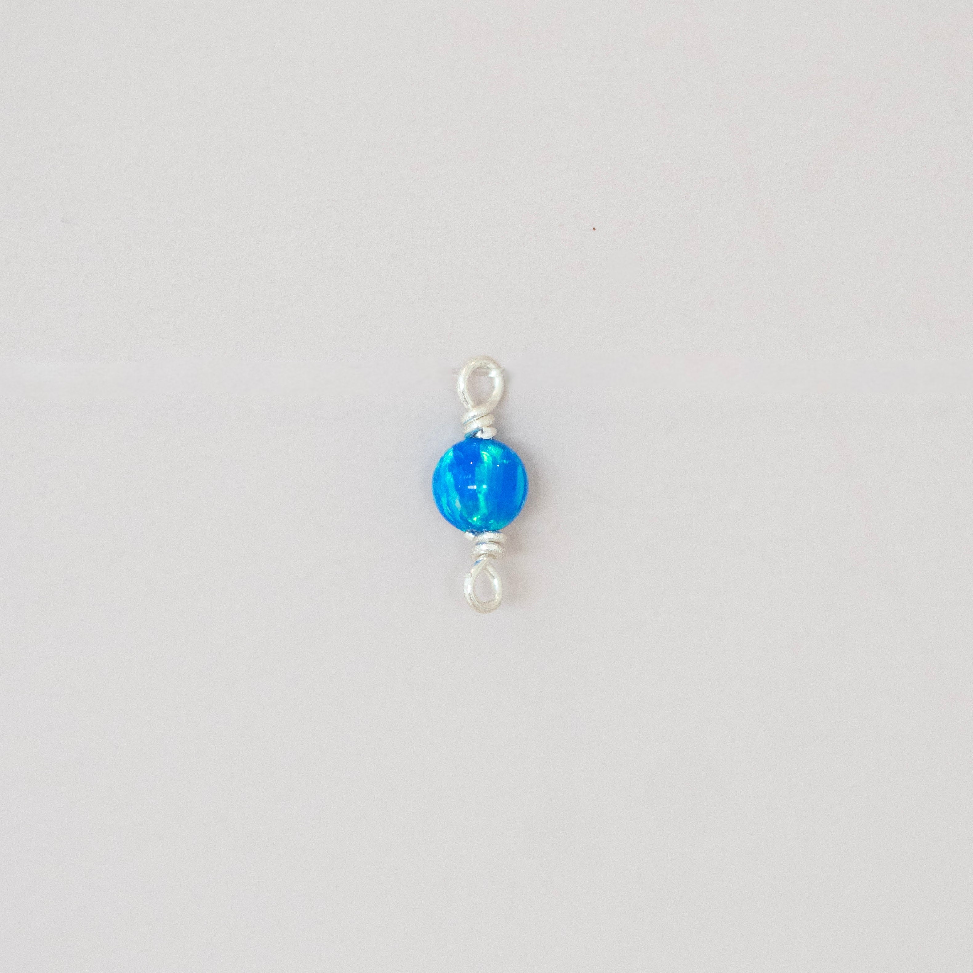 deep blue opal connector charm