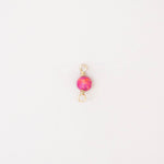 fuscia opal connector charm