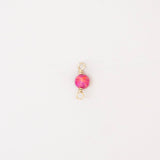 fuscia opal connector charm