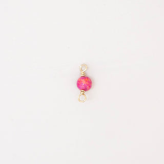 fuscia opal connector charm