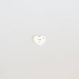 Heart Dangle Charms - Numbers - Sterling Silver