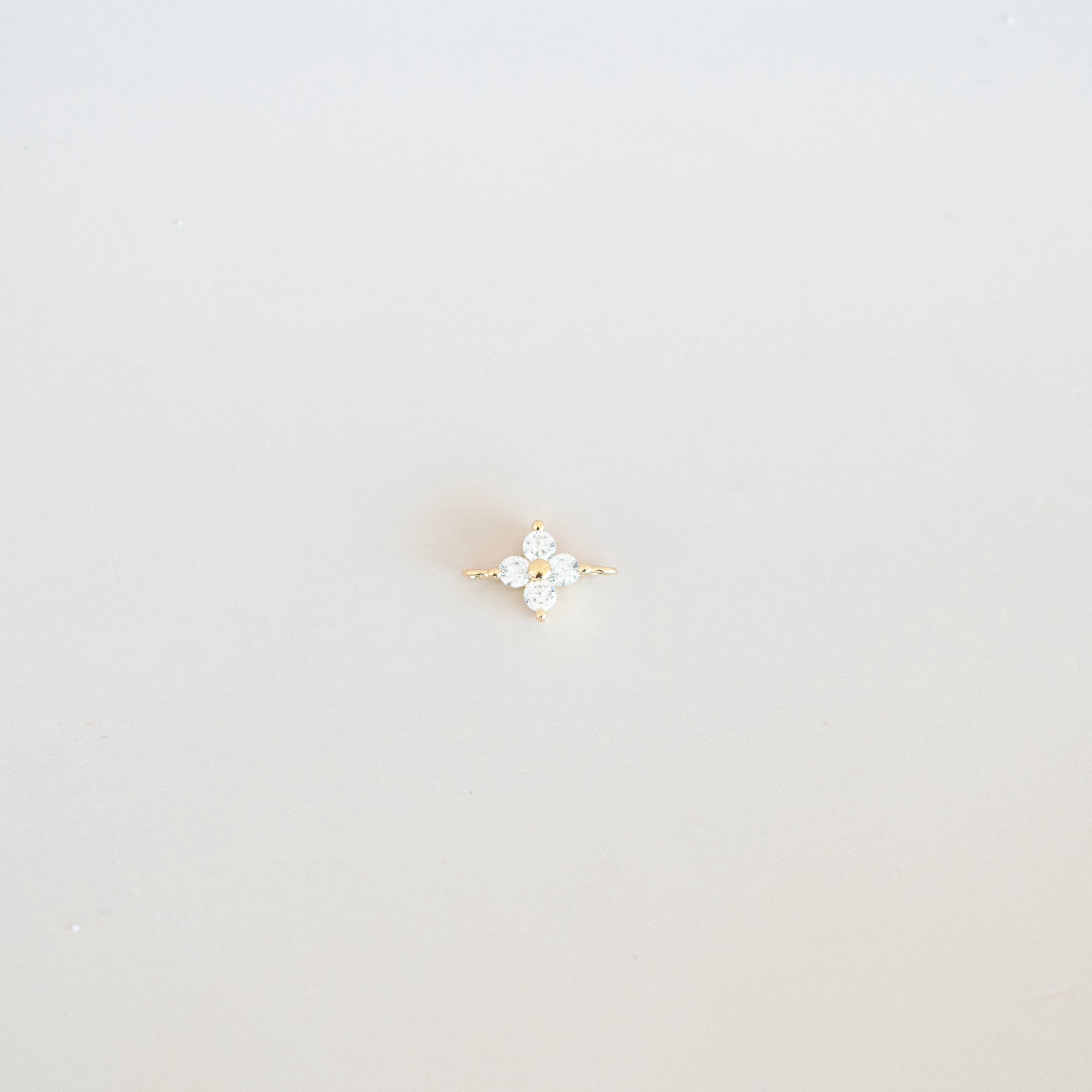 clover cz connector charm