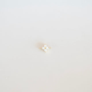 clover cz connector charm