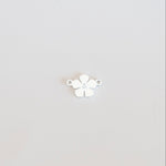 silver flower connector charm