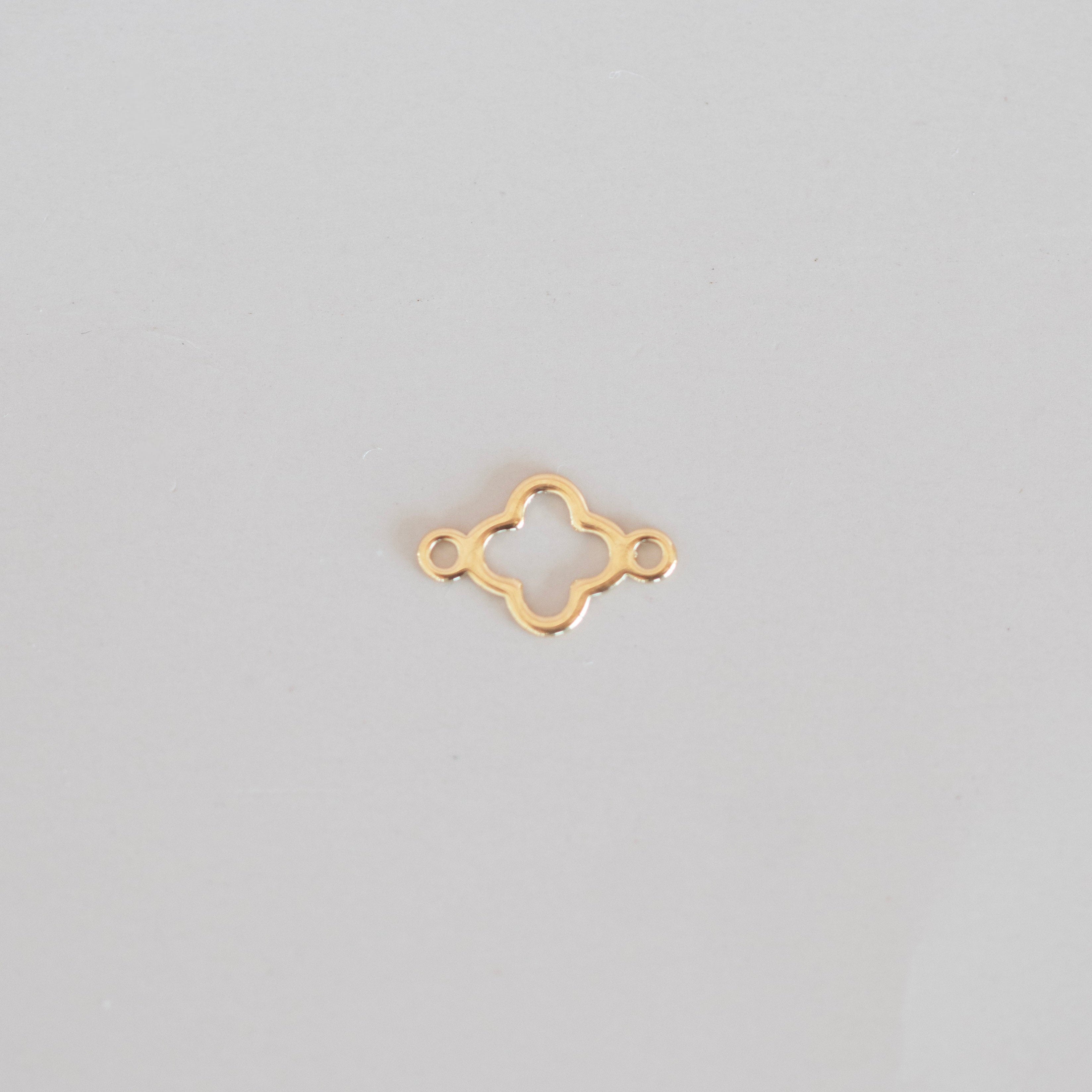 gold clover connector charm