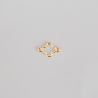 gold clover connector charm