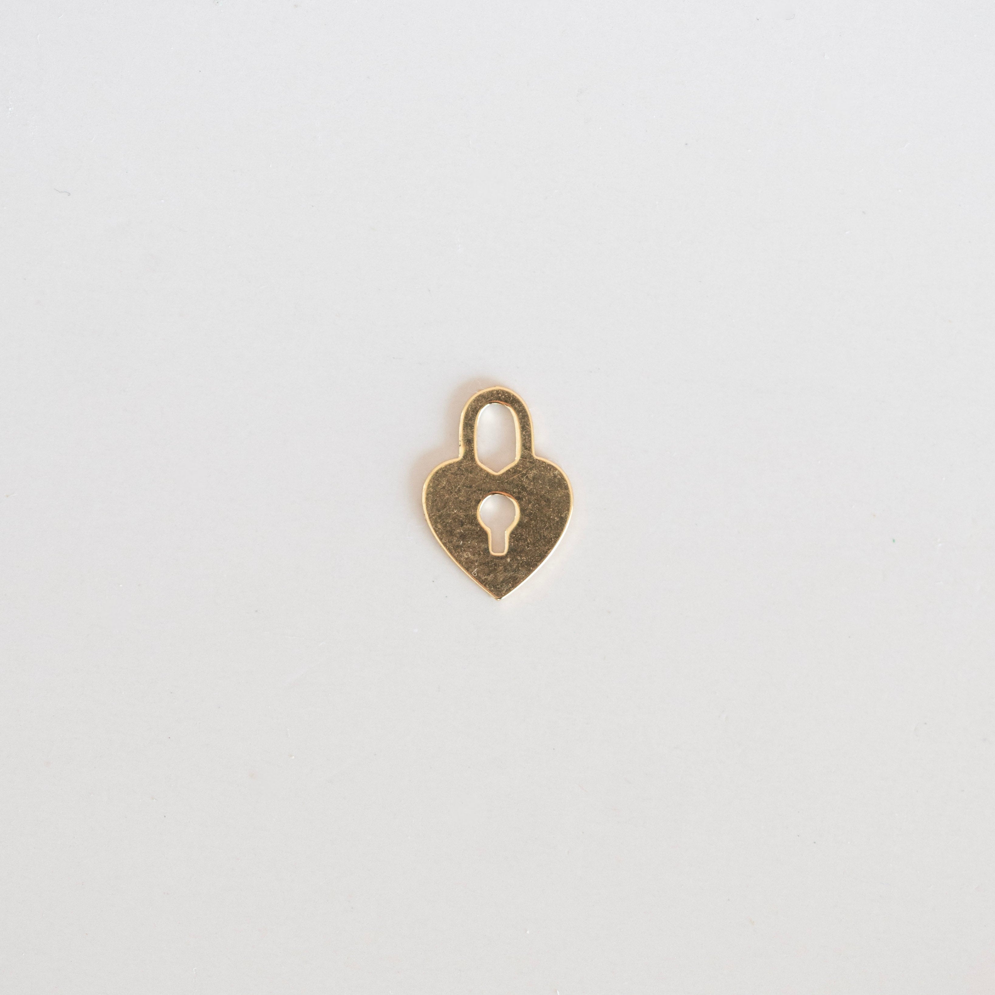 heart padlock charm