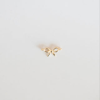 gold bow charm small