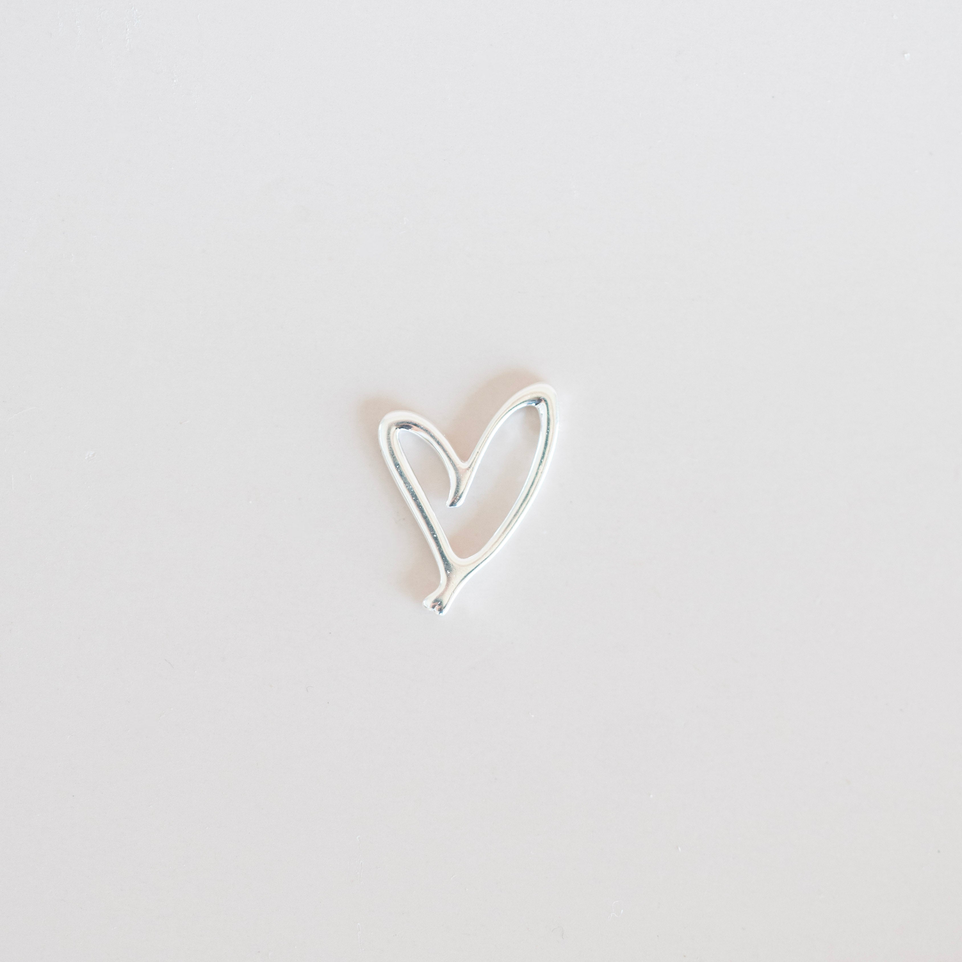 heart charm silver