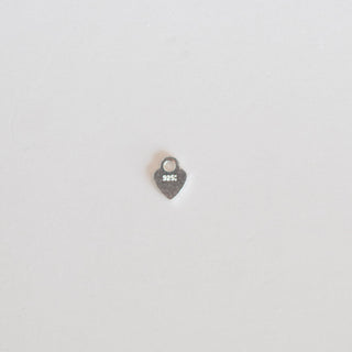 dangle heart charm sterling silver